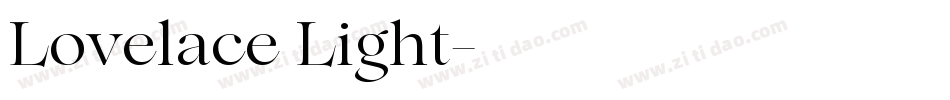 Lovelace Light字体转换